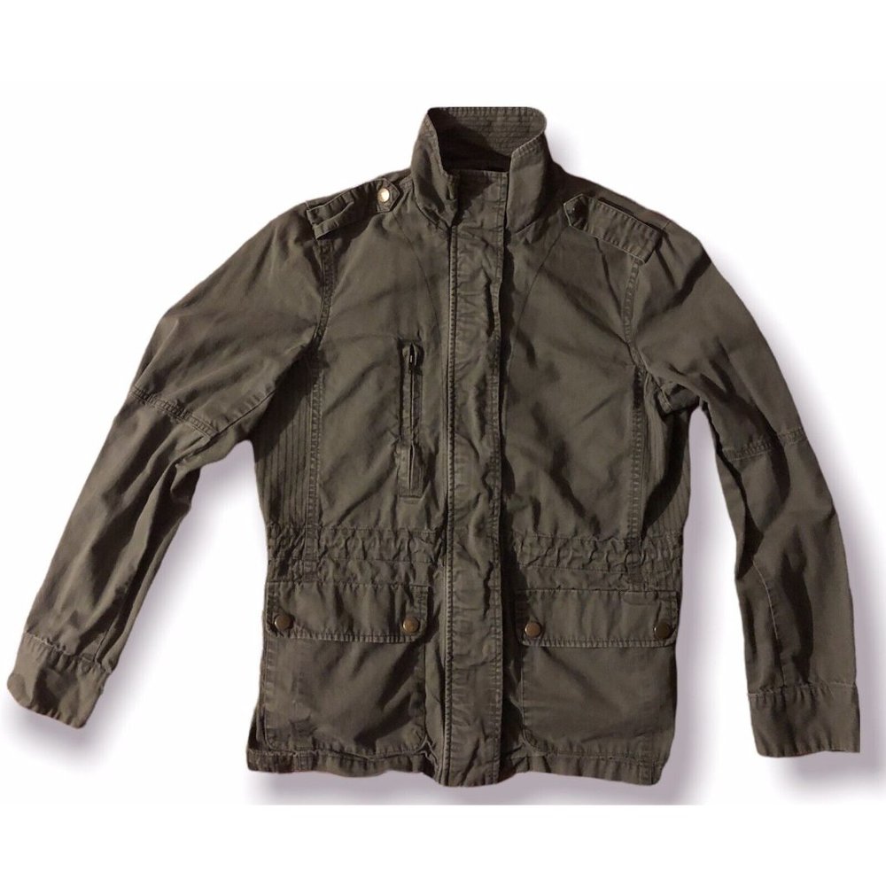 Forever 21 Women's Denim Jacket Color Olive Green Size Medium